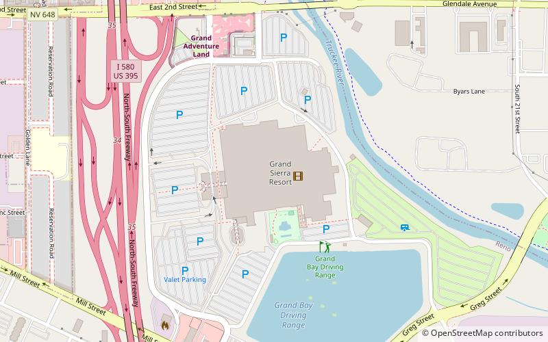 grand sierra resort and casino reno location map