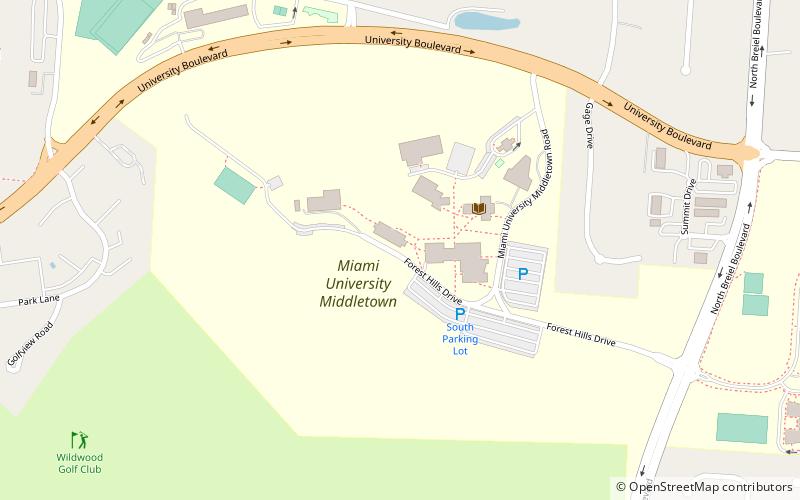 Miami University Middletown location map