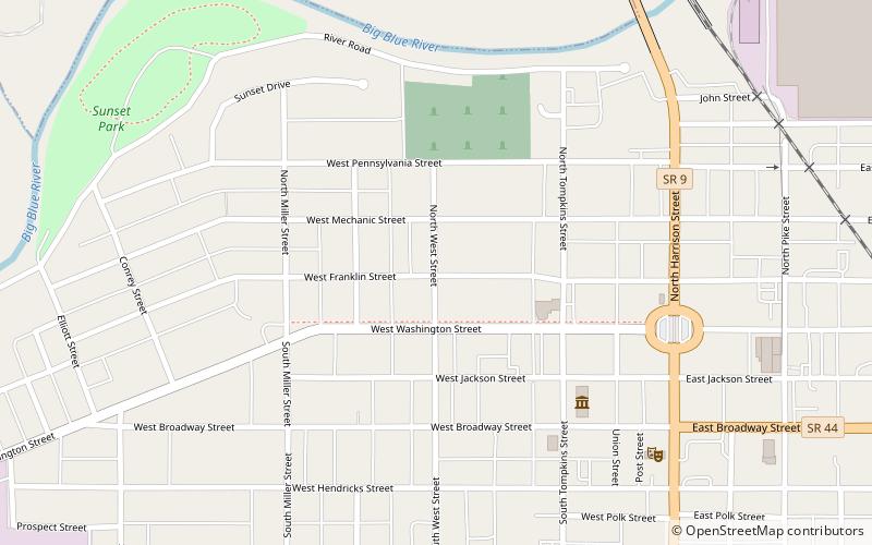 West Side Historic District location map