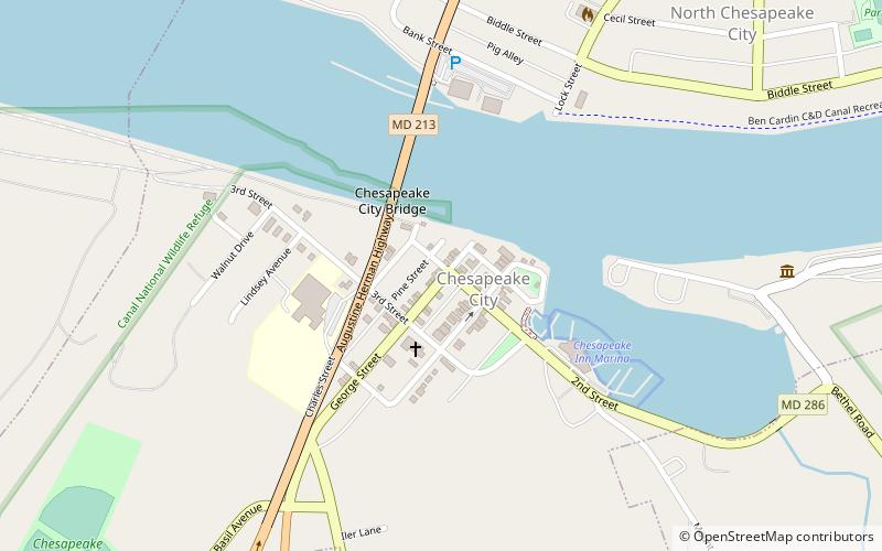 Chesapeake City Bridge location map