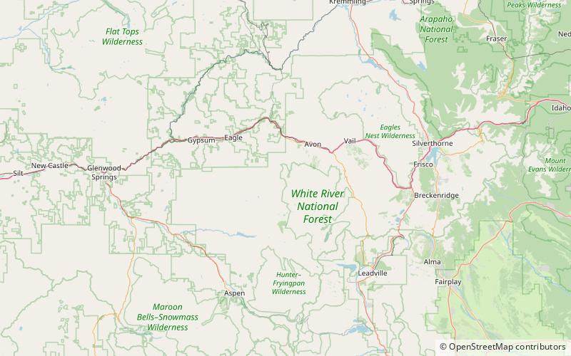 Holy Cross Wilderness location map