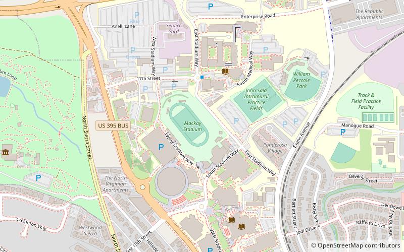 Mackay Stadium location map