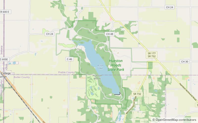 Hueston Woods State Park location map