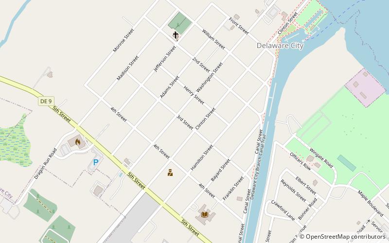 Delaware City Historic District location map