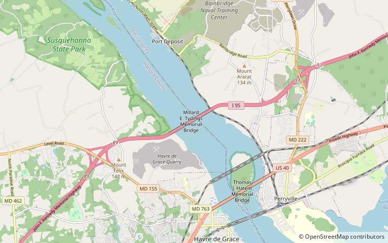Pont Millard E. Tydings Memorial location map