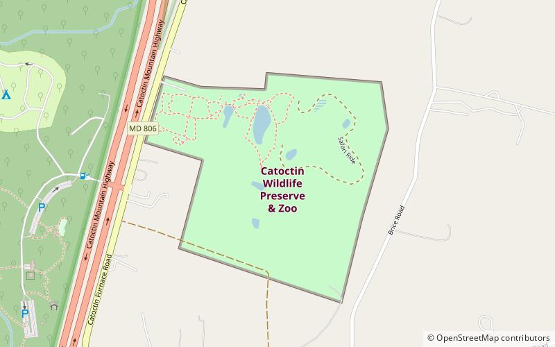 catoctin wildlife preserve zoo thurmont location map