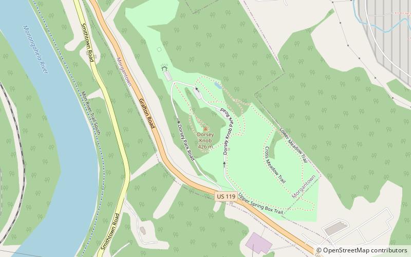 Dorsey Knob location map
