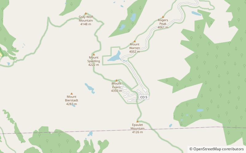 Mount Evans Scenic Byway location map