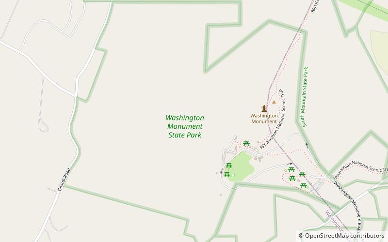 Park stanowy Washington Monument location map