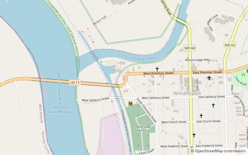 C&O Canal location map