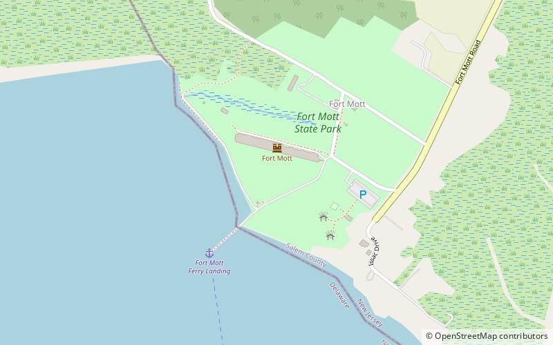 Fort Mott State Park location map