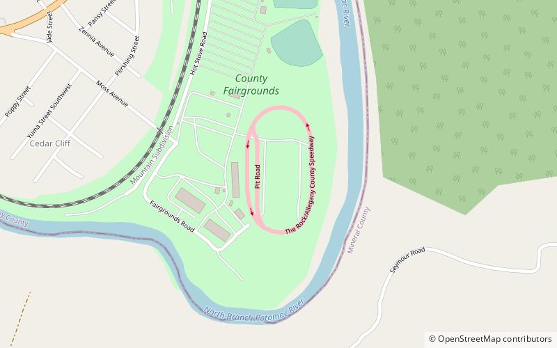 Cumberland Race Track location map