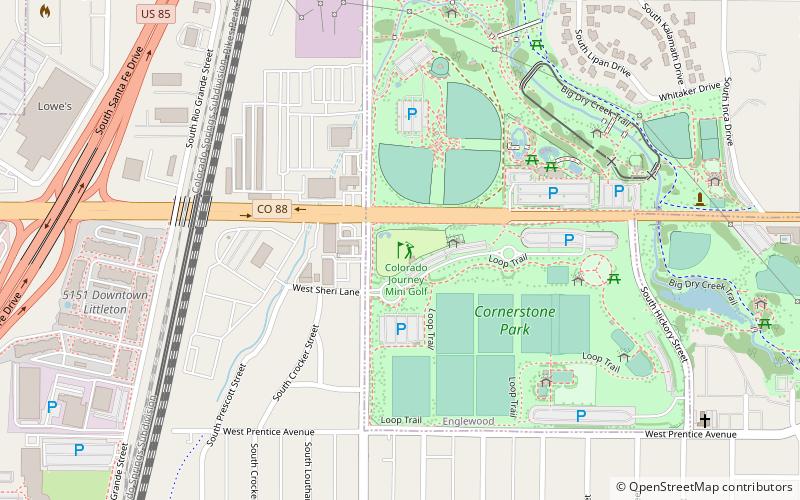 Colorado Journey Miniature Golf location map