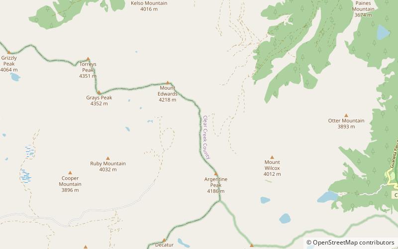 Argentine Pass location map