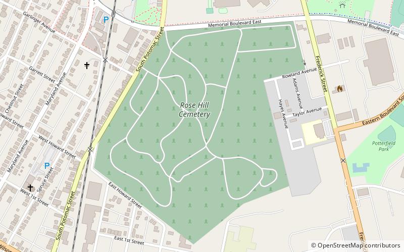 Rose Hill Cemetery location map