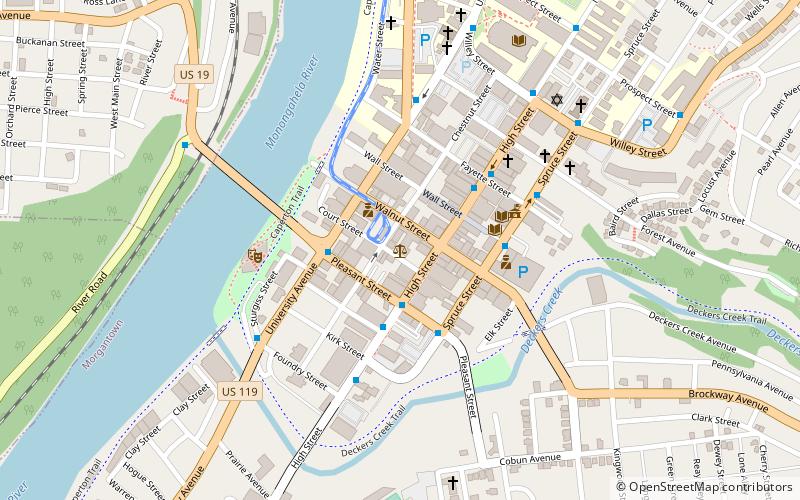 Monongalia County Courthouse location map