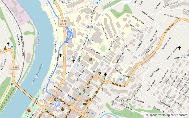 West Virginia University Libraries location map