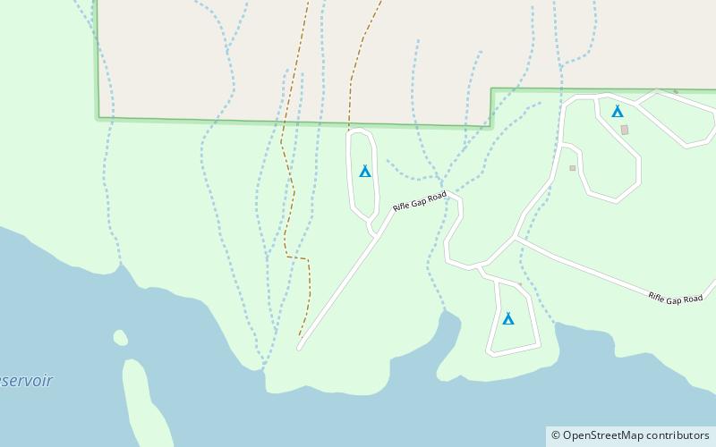 Rifle Gap State Park location map