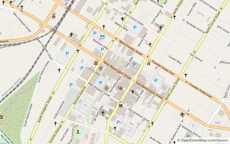 Hagerstown Commercial Core Historic District location map