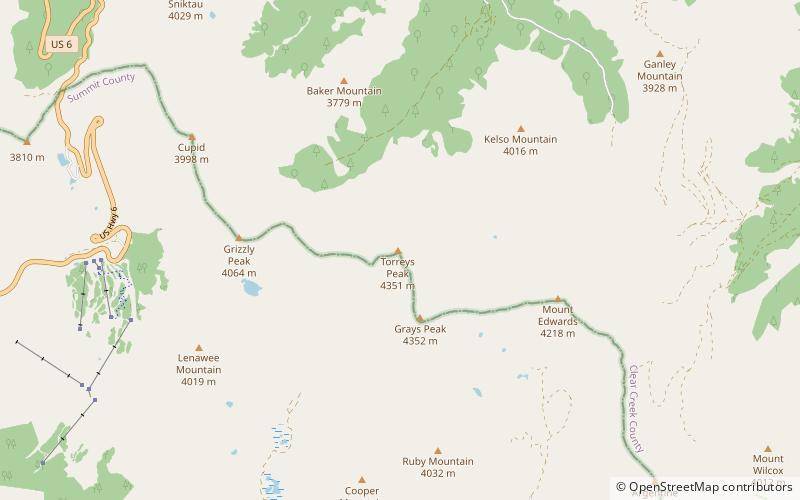Torreys Peak location map
