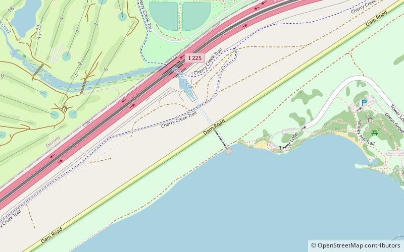 Cherry Creek Dam location map