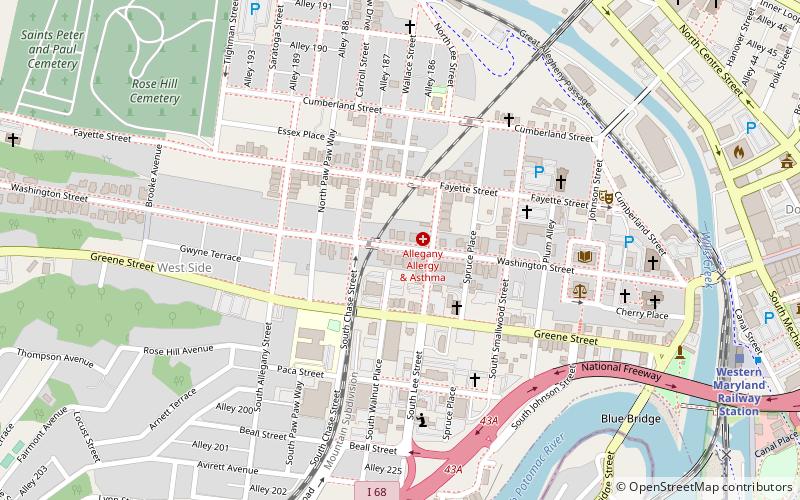 Washington Street Historic District location map
