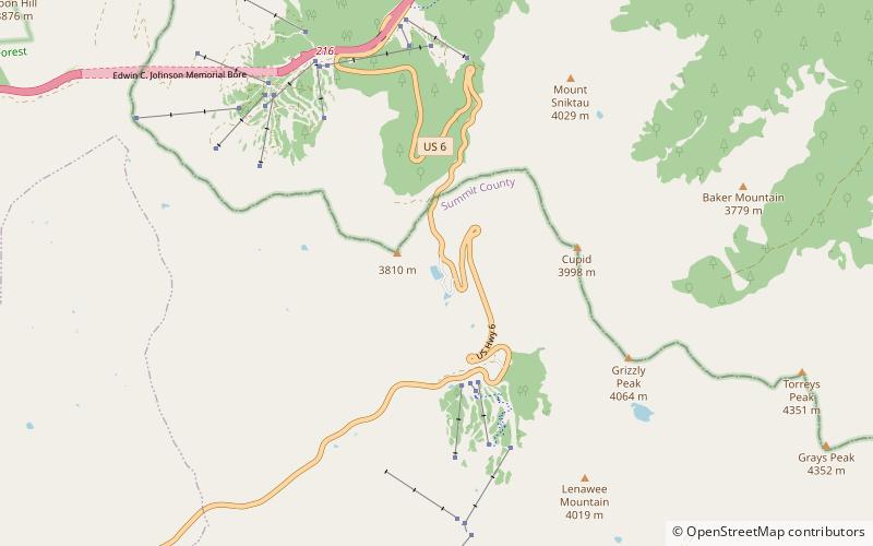 pass lake arapahoe basin location map
