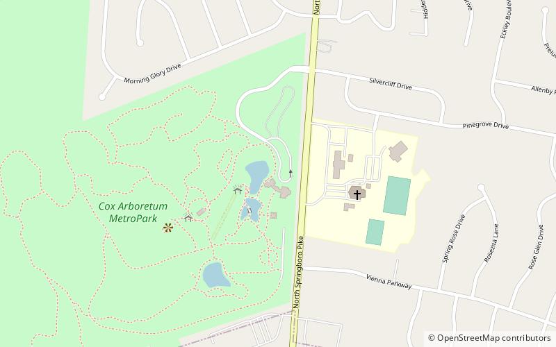 Cox Arboretum MetroPark location map