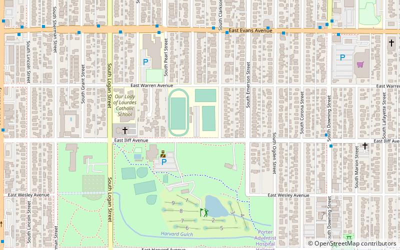 Harvard Gulch Recreation Center location map