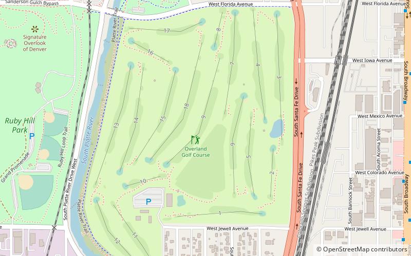 Overland Park Golf Course location map