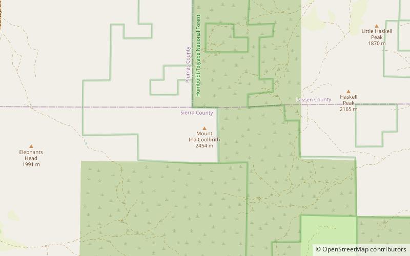 mount ina coolbrith foret nationale de tahoe location map