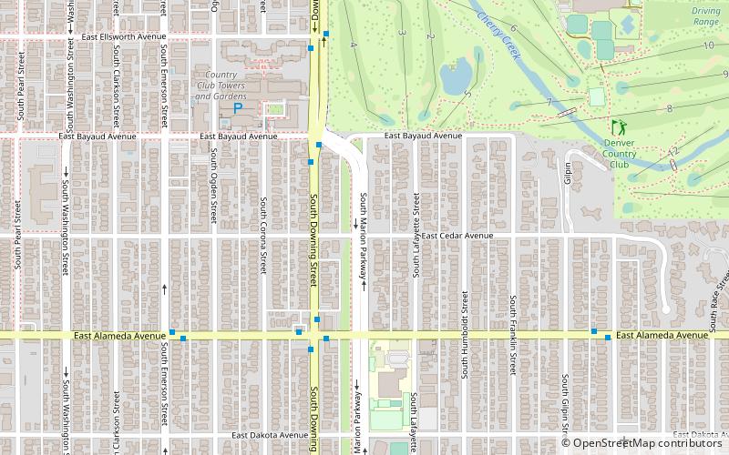 South Marion Street Parkway location map