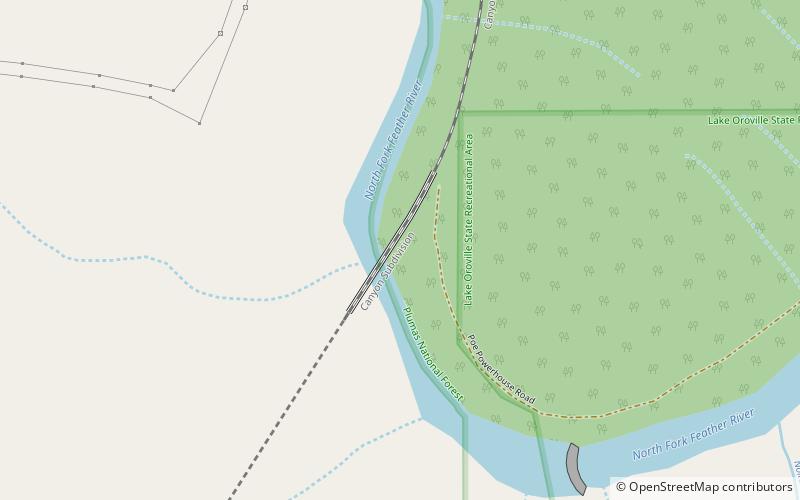 North Fork Bridge location map