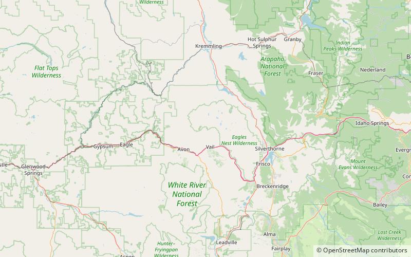 Upper Piney Lake Trail location map