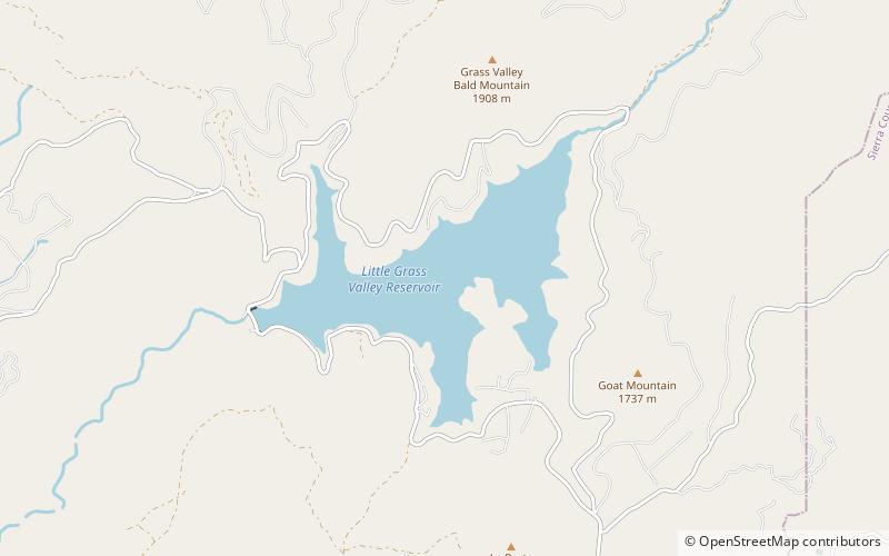 Little Grass Valley Reservoir location map