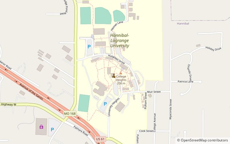 Hannibal–LaGrange University location map