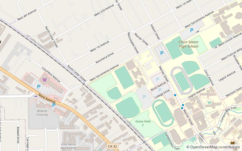 University Soccer Stadium location map