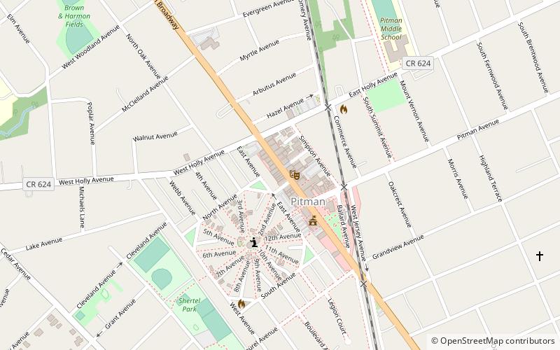 Pitman location map