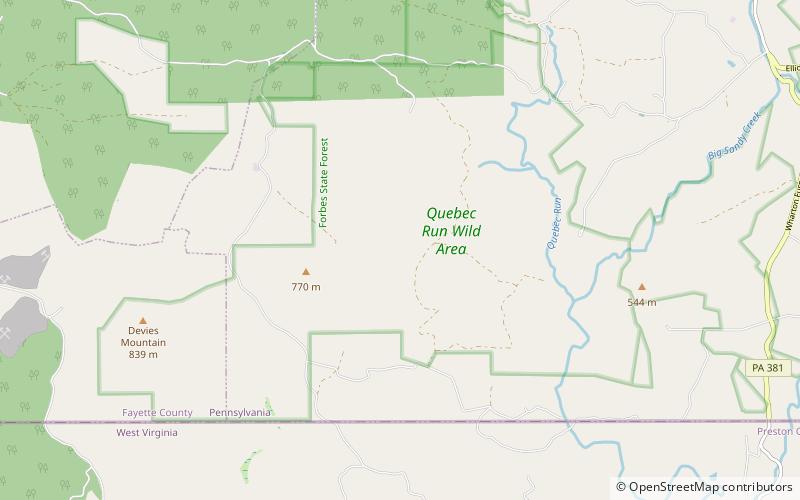 Quebec Run Wild Area location map
