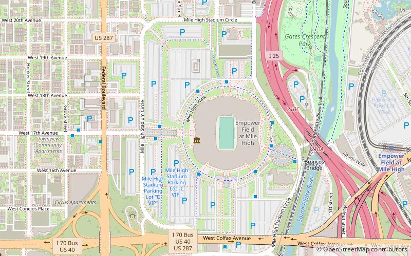 Colorado Sports Hall of Fame location map