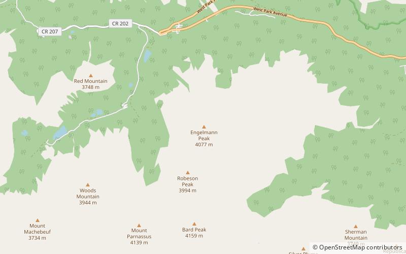 Engelmann Peak location map