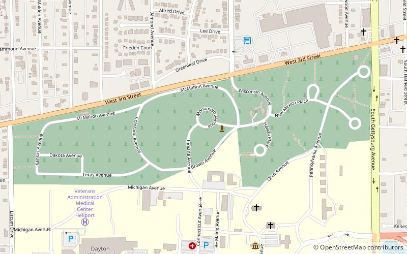 Dayton National Cemetery location map