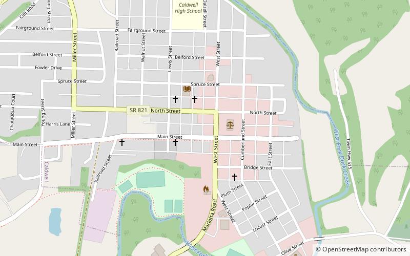Caldwell location map