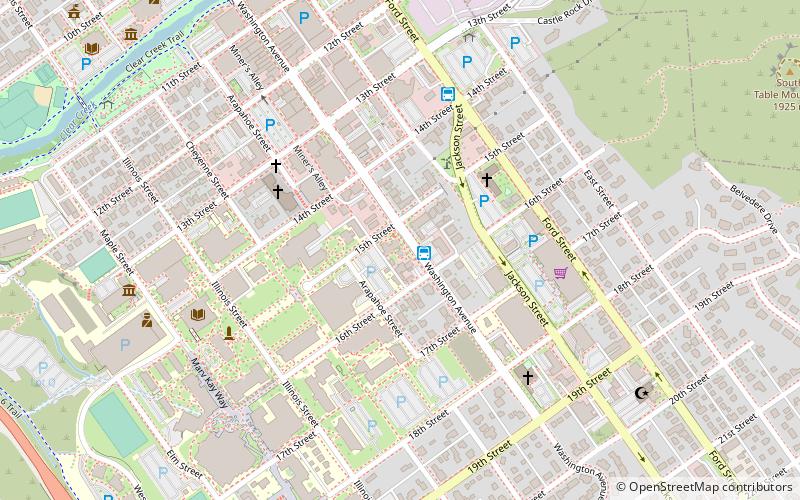 First Presbyterian Church of Golden and Unger House location map