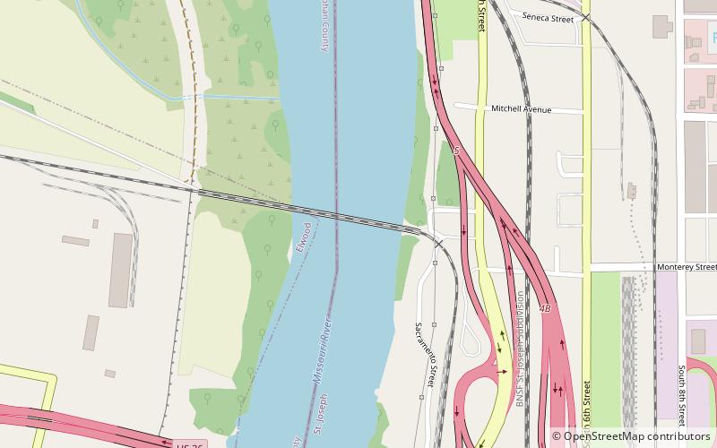 St. Joseph Swing Bridge location map
