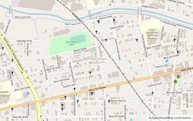 Dunbar Historic District location map