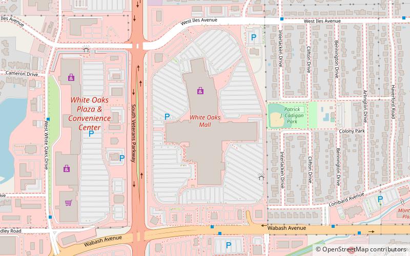 White Oaks Mall location map