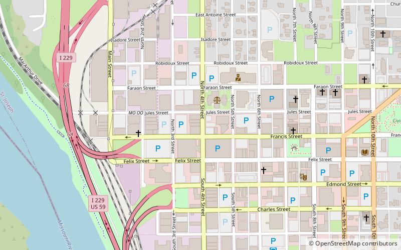 Central-North Commercial Historic District location map