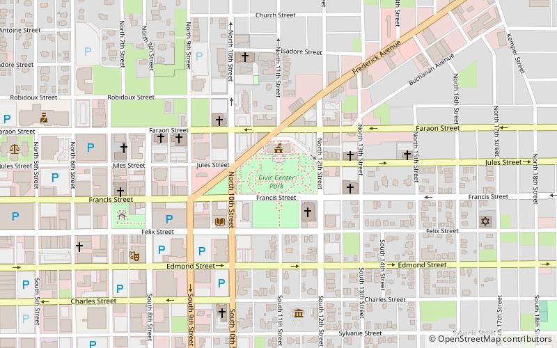 Civic Center Park location map