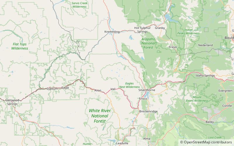 Gore Range location map